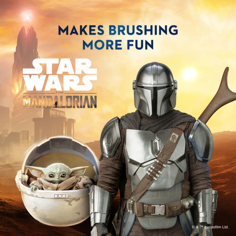 Oral-B Kid's Battery Toothbrush Featuring Star Wars The Mandalorian, for Kids 3+ Black 1 Count (Pack of 1)