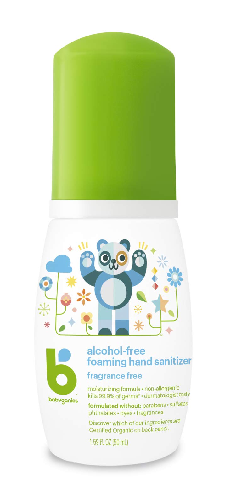 [Australia] - Babyganics Foaming Pump Hand Sanitizer, Alcohol Free, Travel Size, Fragrance Free, Kills 99.9% of Common Bacteria, Moisturizing, 1.69oz (Pack of 6) 1.69 Fl Oz (Pack of 6) 