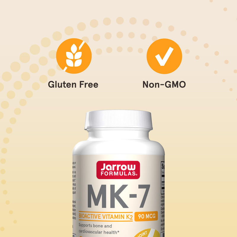 [Australia] - Jarrow Formulas MK-7 90 mcg - Bioactive Form of Vitamin K2-90 Servings (Softgels) - for Bone & Cardiovascular Health - Vitamin K2 MK-7 Dietary Supplement - K2 Vitamin Supplement MK-7 - Gluten Free 90 Count (Pack of 1) 