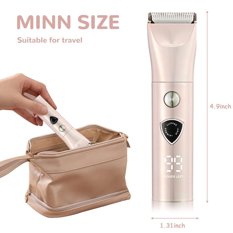 Bikini Trimmer for Women, 3 in 1 Painless Electric Shaver, Waterproof Wet & Dry Body Shaver, Rechargeable Pubic Hair Trimmer for Women,Replaceable Lady Razor for Underarm Leg Arm Body (3 in 1)
