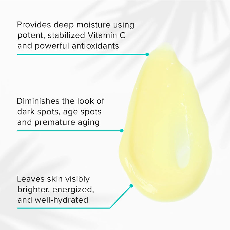ClarityRx C-Results Vitamin C Hydrating Antioxidant Face Cream, Natural Plant-Based Anti-Aging Facial Moisturizer for Brighter Skin 0.5 Fl Oz (Pack of 1)