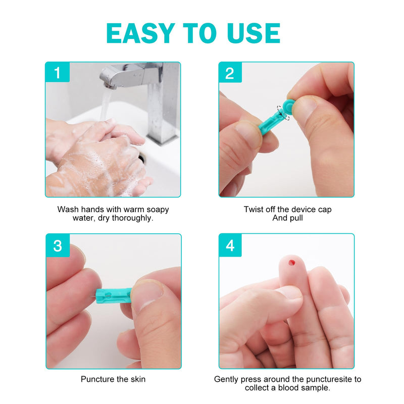 [Australia] - Blood Lancets,Twist Top Lancets for Lancing Devices,350 Count Ôºå30 Gauge Diabetes Lancets for Blood Glucose Testing,Light Green 