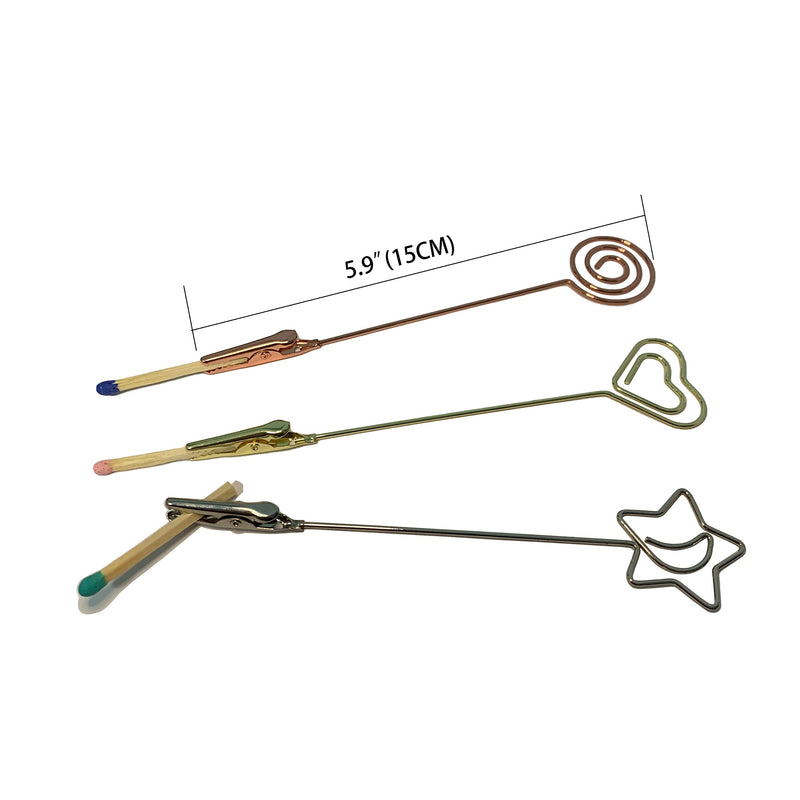 [Australia] - Versatile 5.9" Length Matchstick Extenders(Pack of 3PCS), Multi-Functional Alligator Clips, Bracelet Tool Jewelry Helpers, Picture Memo Note Photo Stand 