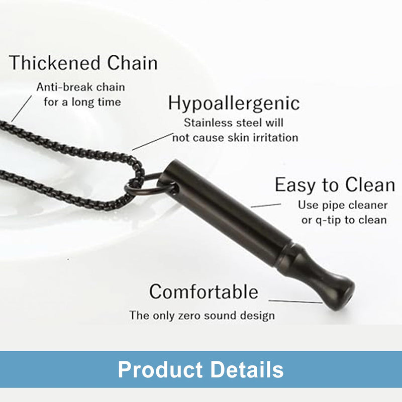 [Australia] - Bipl Pack of 2 Smokeless Original Necklace, Smoking Cessation Aid, Anxiety Necklace, Smoking Cessation, Against Panic Attacks, Breathing Chain, for Meditation, Calming, Relaxation, Smoking Cessation Men 