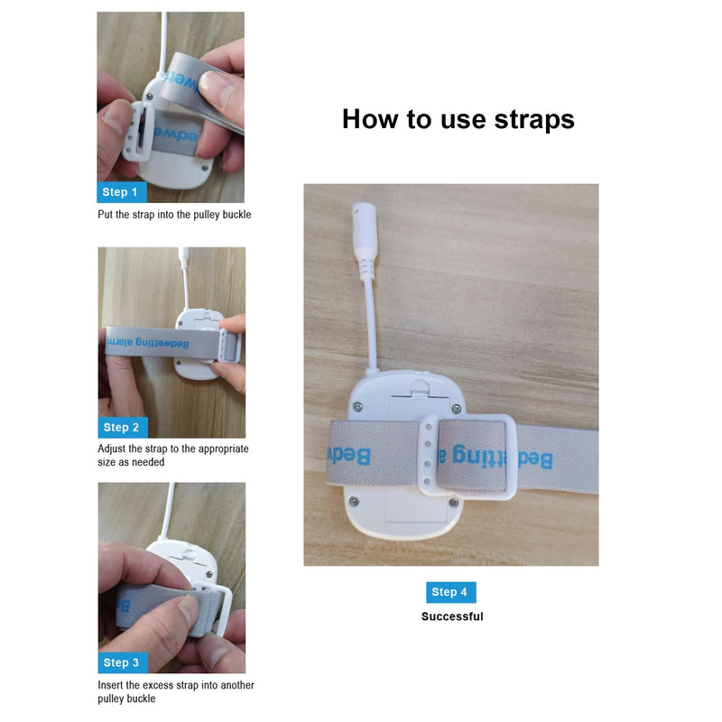 [Australia] - Bed Wetting Alarm for Boys Girls, Pee Alarm with Strong Vibration, Potty Training Alarm for Kids, White 