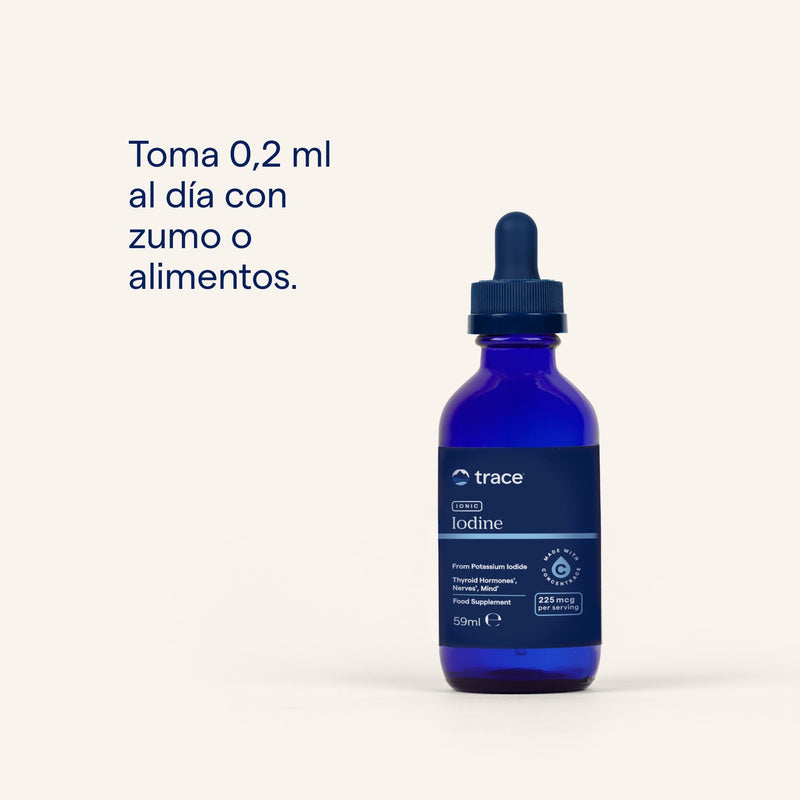 Trace Minerals | Ionic Iodine from Potassium Iodide | Supports Hormone Production, Nervous System Function, Skin Health, & Immunity | Non- GMO, Vegan, Gluten Free | 59 ml, 225 mcg per Serving