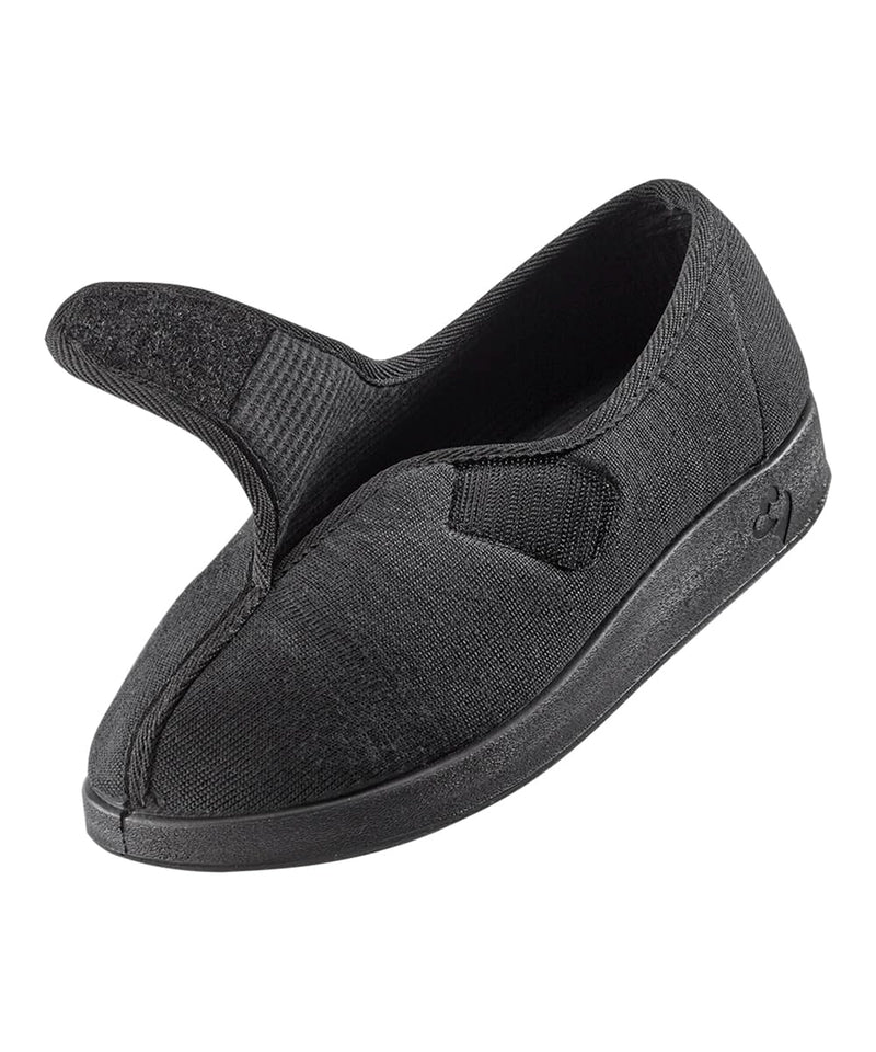 [Australia] - Silvert's Adaptive Clothing & Footwear Women‚Äôs Extra Wide Easy Closure Jewel Slippers for Seniors 8 X-Wide Brushed Black/Black 