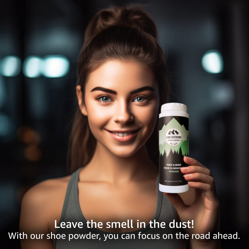 [Australia] - Lumi Outdoors Natural Shoe Deodorizer Spray and Foot Powder Bundle - Lemon Eucalyptus and Foot Powder 
