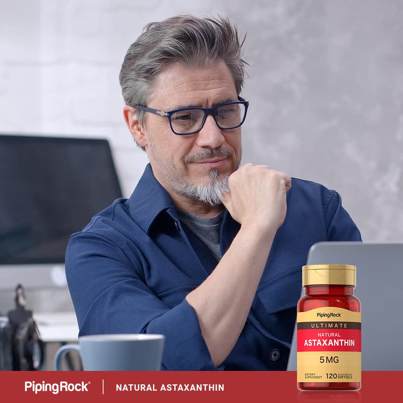 [Australia] - Piping Rock Astaxanthin Supplements 5mg | 120 Softgels | Non-GMO, Gluten Free 