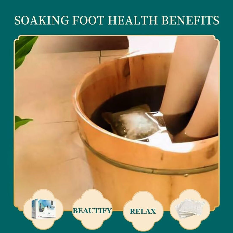 QMHHRJT Herbal Foot Soak with Mugwort & Ginger for Soothing Foot Bath泡脚药包