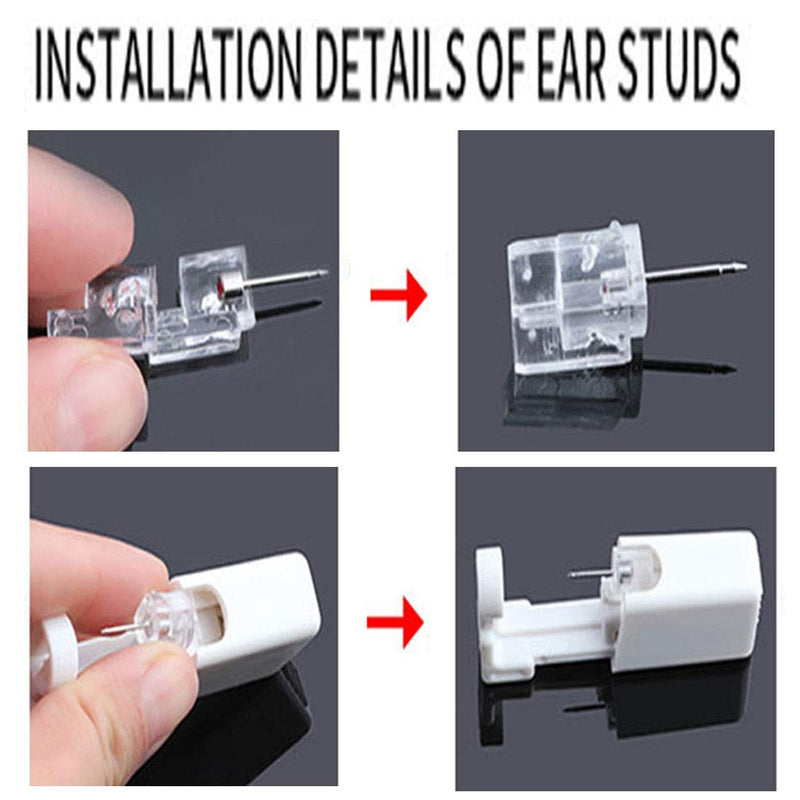 [Australia] - Self Nose Piercing Gun Self Nose Piercing Gun Kit Safety Nose Piercing Gun Kit Tool (White) White 