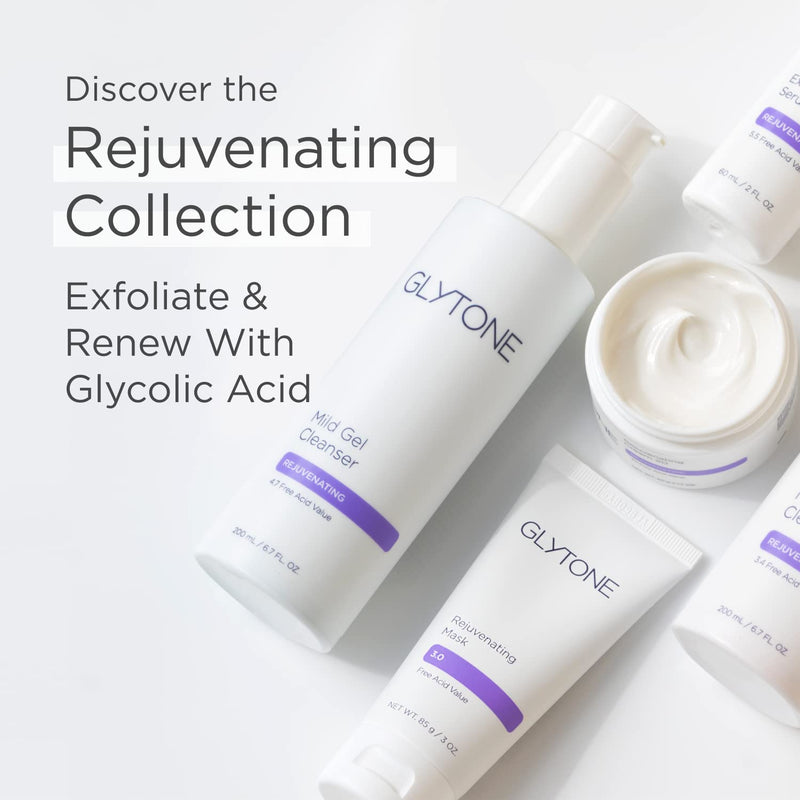 Glytone Rejuvenating Face Mask | Exfoliate and Revitalize with 3.0 FAV Glycolic Acid, Lactic Acid & Vitamin C | Hydrating Facial Mask Remove Fine Lines | Fragrance Free for All Skin Type - 3 oz.