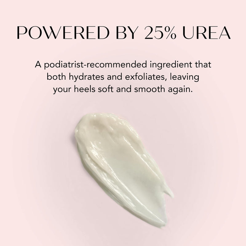 Foot Cream for Dry Cracked Heels and Feet - 4fl oz Urea Foot Cream for Women W/Vitamin E, Shea & Cocoa Butter - Naturally Scented Cracked Heel Treatment & Moisturizer - Non-Greasy