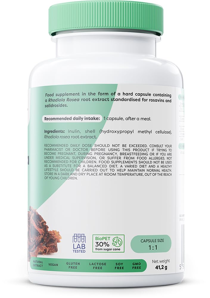 Osavi Rhodiola Rosea Root 400mg – 120 Vegan Caps | Adaptogenic Support for Reducing Stress–Induced Fatigue and Enhancing Mental & Physical Wellbeing 120 count (Pack of 1)