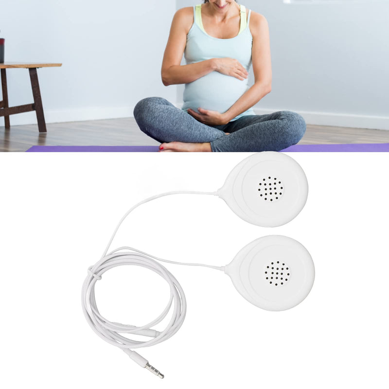 [Australia] - Dioche Pregnancy Belly Speaker, Baby Belly Headphones, Music Splitter, 12 Stickers, Pregnancy Headphones, Pregnancy Monitors for Women, Mother, White 