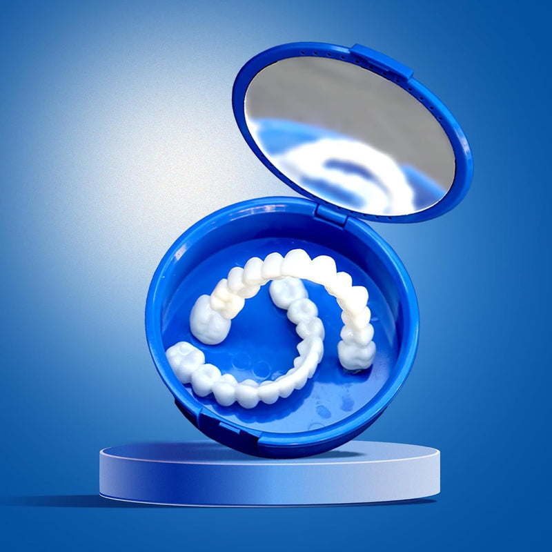 [Australia] - Invisalign Case with Mirror – Retainer Case & Denture Holder Soaking Container – Aligner, Mouth Guard & Slim Retainer Cleaner Storage – Travel-Friendly, Tablet-Compatible, Enamel-Safe Organizer 