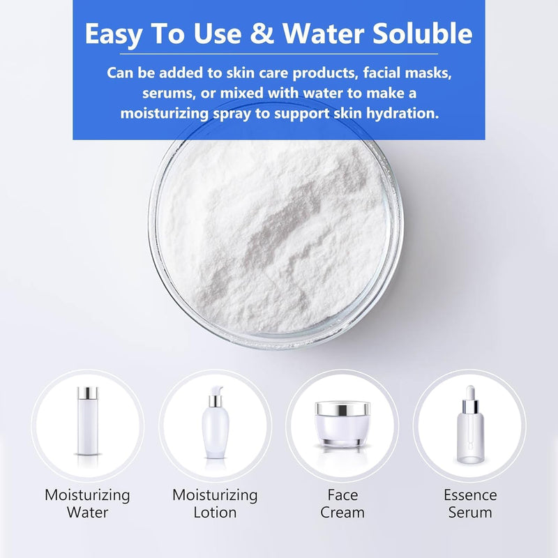 DEJIN Hyaluronic Acid Powder, Pure Hyaluronic Acid Powder for Face, Low Molecular Weight, Water Soluble Hydrating Ingredient for Skin Moisture, DIY Facial Serum, 100g