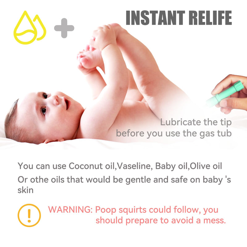 [Australia] - Gas and Colic Reliever for Babies, 20 Count Natural Solution for Baby Colic and Gas ReliefÔºåSafe & Effective Instant Constipation Relief for Babies Baby Gas Colic Passer (Green) 