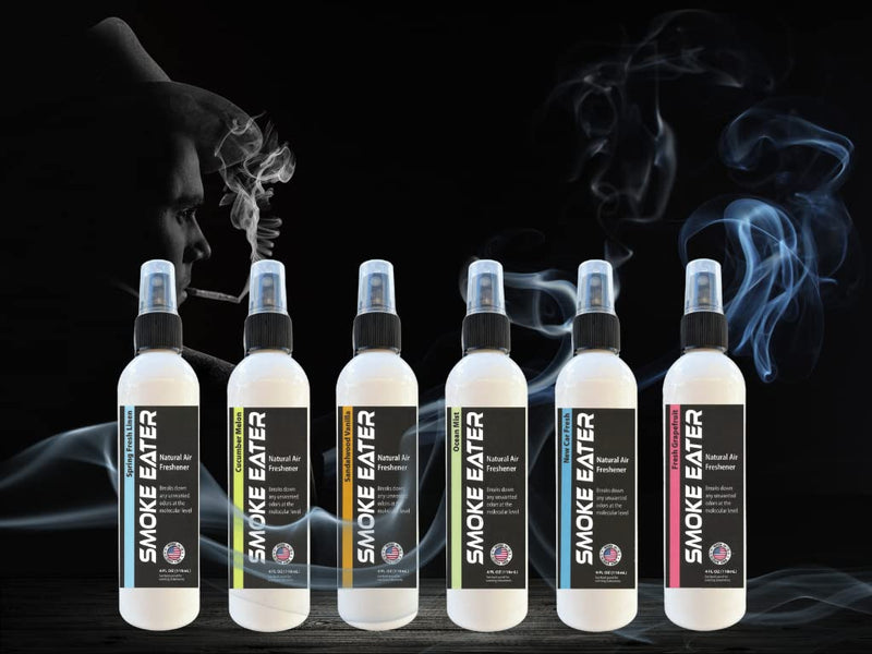 Smoke Eater All Purpose Odor Eliminator - Breaks Down Foul Scents at the Molecular Level - Smoke, Food, Pet and Stale Odor - Ideal For The Home, Apartment Cars, Boats - 4 oz Travel Bottle Sandalwood Vanilla - PawsPlanet Australia