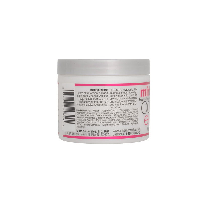 Mirta De Perales Collagen Elastin Face & Neck Cream | Vitamins A & E 4 Ounce (Pack of 1)