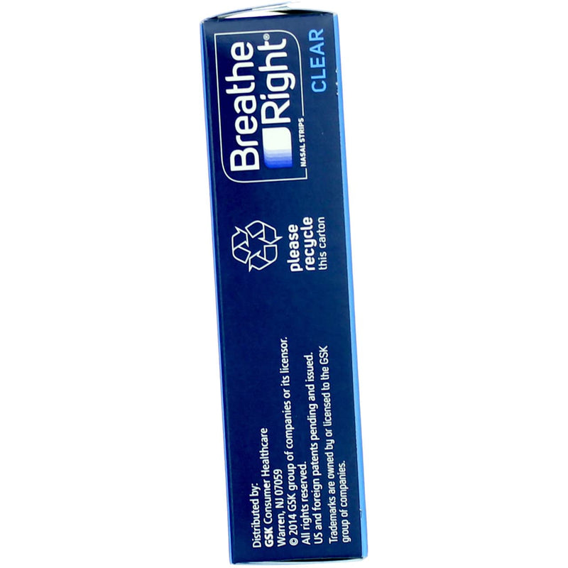 [Australia] - Breathe Right Nasal Strips Clear Sensitive Skin Small/Medium - 30 Strips, Pack of 4 