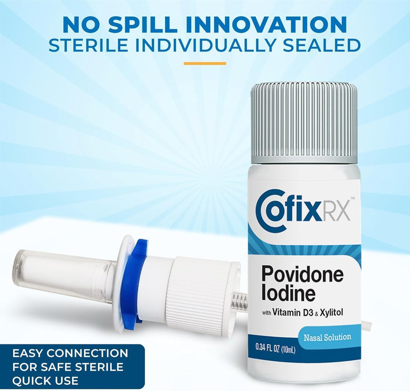 [Australia] - Nasal Cleanse Solution Spray, Povidone Iodine with Vitamin D3 & Xylitol, Cleans Nasopharynx, Cold & Allergy Releif, Laboratory Tested Patented Formula, Fast Acting and Long Lasting, Two Pack 