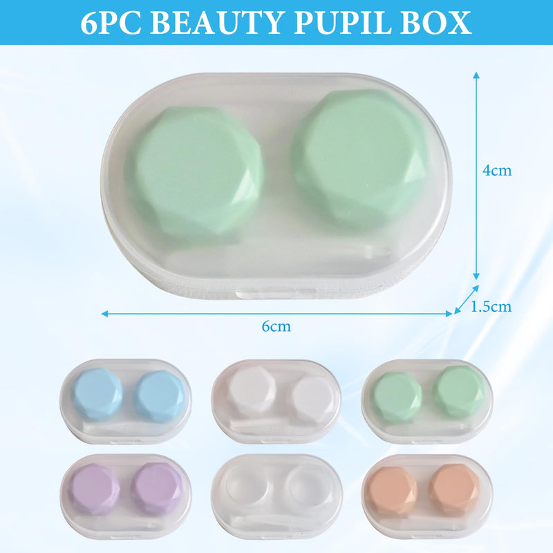 [Australia] - Celiodd Contact Lens Insertion Aid, Pack of 6 Contact Lens Removers, Contact Lens Suckers, Color Contact Lens Container, Plastic Contact Lens Container with Tweezers and Suction Cups Supplied (6 Colors) 