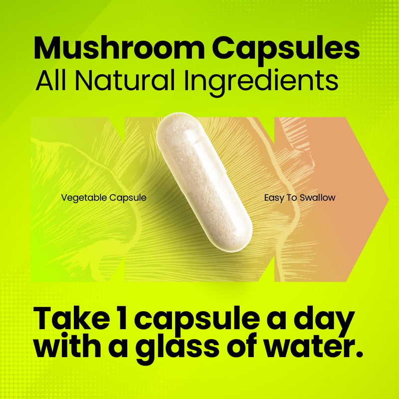 Lions Mane Supplement 2000mg | Lion's Mane Powder Capsules | 5:1 Mushroom Extract | Improve Memory, Focus & Mind | UK Made, Gluten Free & Vegan | 120 Lions Mane Capsules | 4 Month Supply | Fitimins 120 count (Pack of 1)