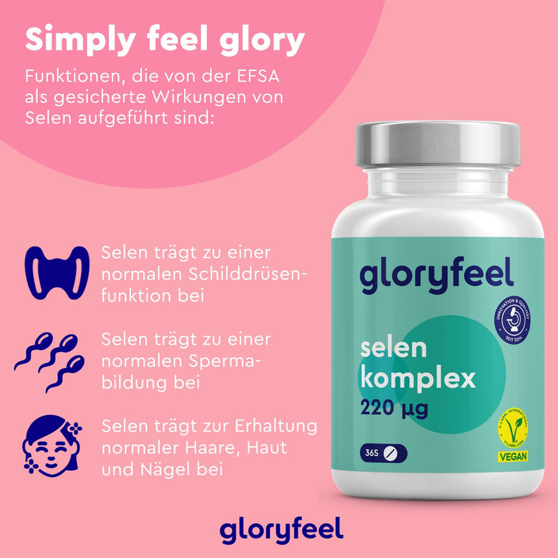 [Australia] - Selenium complex 220µg - 365 vegan tablets (1 year) - Complex of sodium selenite and selenomethionine - High-dose selenium & bioavailable - Laboratory tested, made in Germany without additives Tasteless 91 g (pack of 1) 
