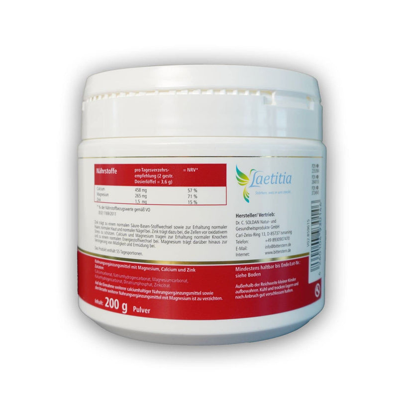 [Australia] - Laetitia Original Urbase I Basic Extra base mineral powder: dietary supplement with magnesium, calcium, zinc, silica - base fasting neutralizes & balances acids | vegan, 200g can 