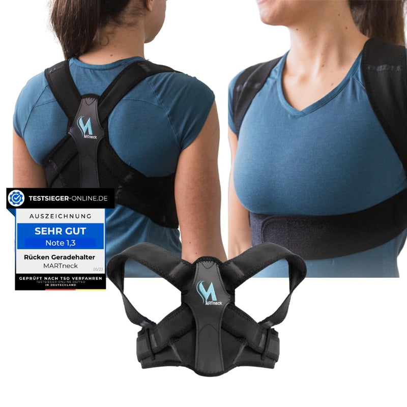 [Australia] - MARTneck® back trainer | Posture correction | Designed by sports scientists and orthopedists | Children, women, men | Free app | Support: neck, shoulder, back (L) L 