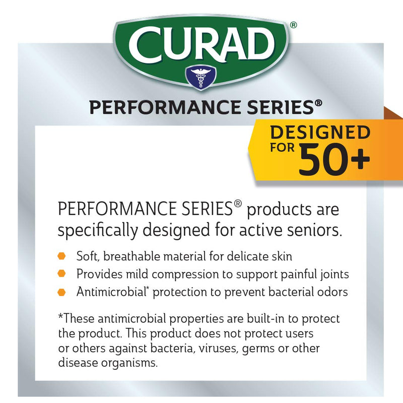 Curad Performance Series 50+ Arthritis Reilef Glove, Aids in Arthritis, Carpal Tunnel & Tendonitis, Breathable, Soft, Mild Compression, 1 Pair, Large