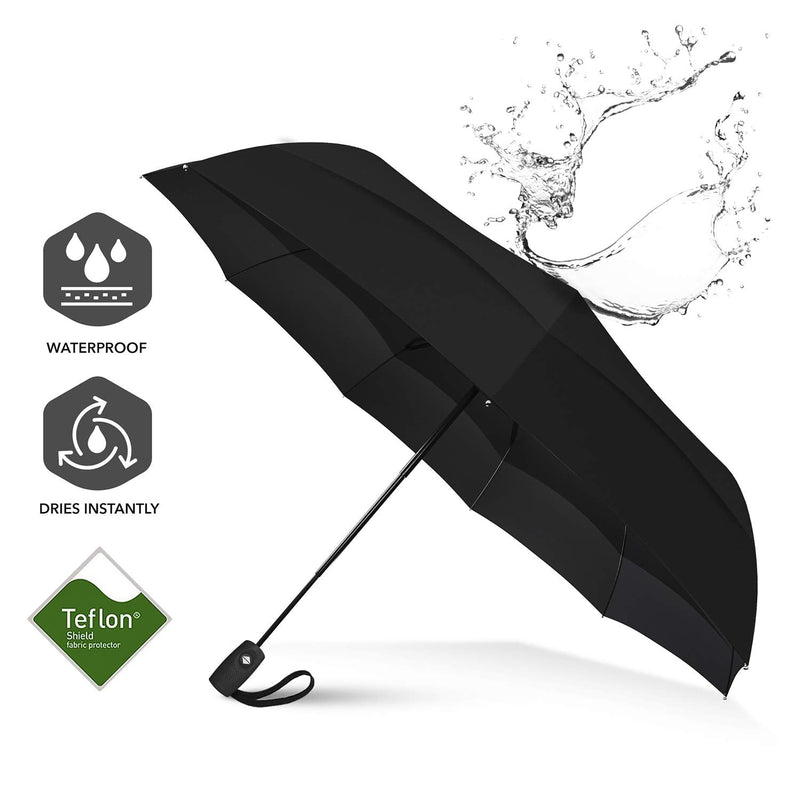 Cafe Du Chateau French Press & Repel Umbrella Travel Umbrella Bundle - Enjoy Perfect Coffee and Stay Protected from Rain