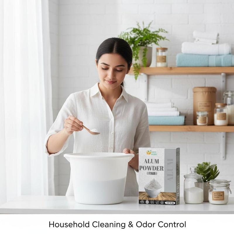 [Australia] - Potassium Alum Powder (Fitkari), Pure Granulated Alum for Skin Care, Canker Sores, Deodorant, Alumbre en Polvo, Natural Cleansing & Flowers, 5.3 oz 