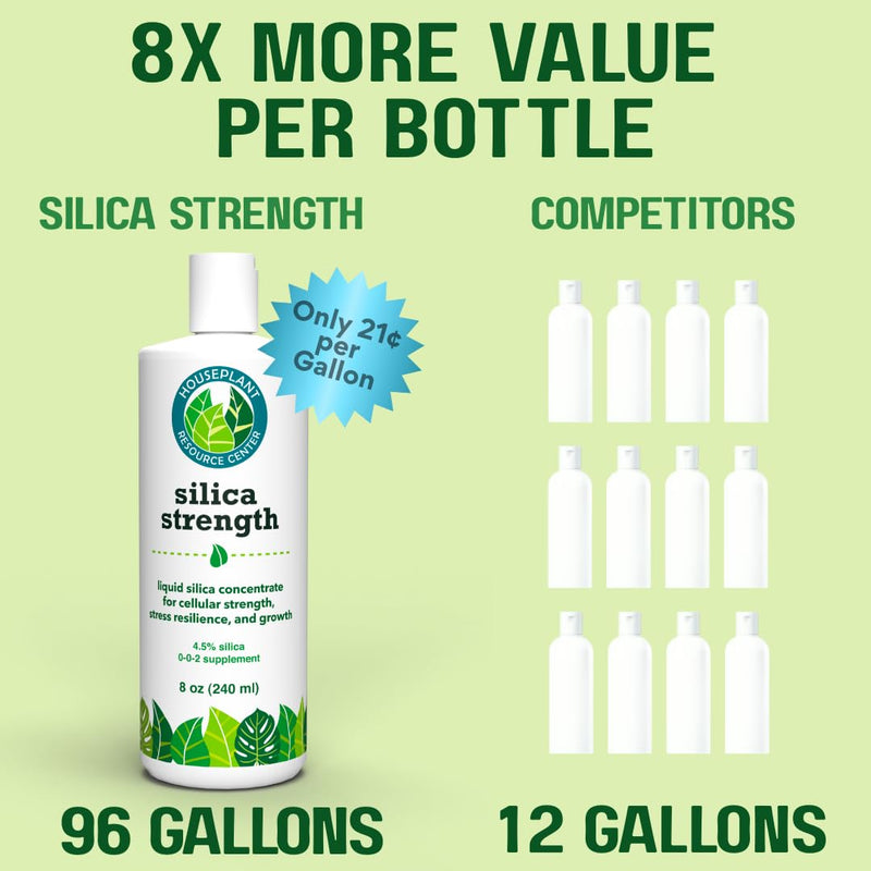 [Australia] - Silica Strength Plant Supplement ‚Äì Strengthens Stems, Supports Upright Leaves & Improves Stress Resilience | Ready-to-Use 4.5% Liquid Concentrate for Houseplants | 8 oz | Makes 96 Gallons 