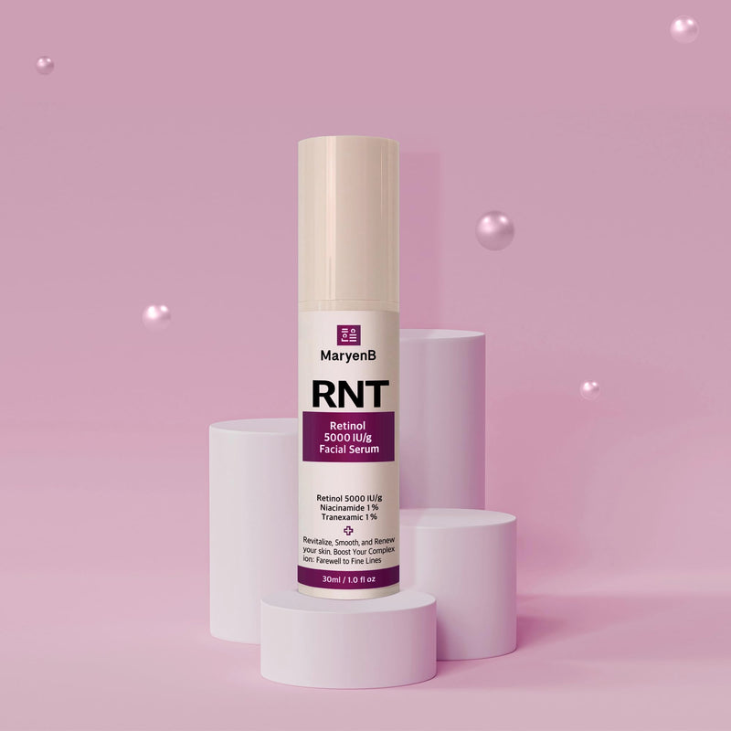Retinol 5000IU, Niacinamide 1%, Tranexamic Acid 1% Face Serum – Moisture Enhancing Essence with Hyaluronic Acid, Vitamin E, Gentle for Daily Skincare, 1 Fl Oz (30ml)