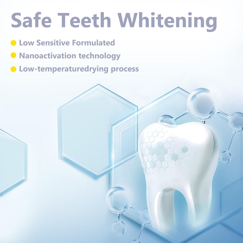 [Australia] - Teeth Whitening Strips for Sensitive, 42 Strips Whitener Safe Whitestrip, Deep Stains Removal Tooth Whitening, Enamel Safe Non-Slip Dry Strip Technology for Whiter Teeth,Coconut 