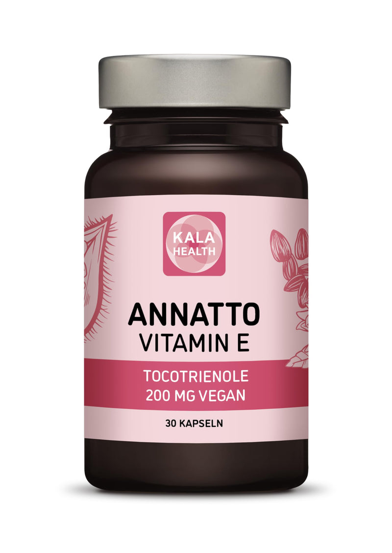 [Australia] - Annatto Tocotrienols 200mg Vegan Kala Health Vitamin E supplement, free from tocopherol, Eannatto capsules without PAHs and pollutants - non-GMO and antioxidant (30) 30 