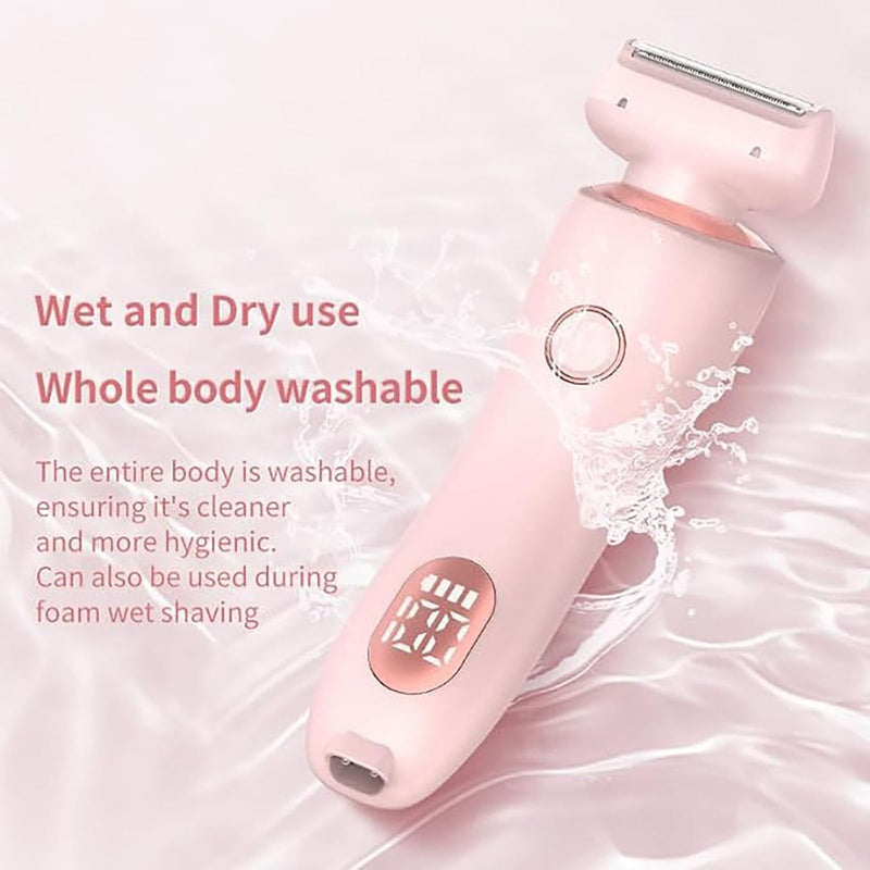 [Australia] - SkinGlow Pro - Nano razor, SkinShine Pro - razor, Beautibloom Razor, Glide Pro Premium razor, intimate razor for women, electric bikini trimmer razor with LED display for women (pink) pink 