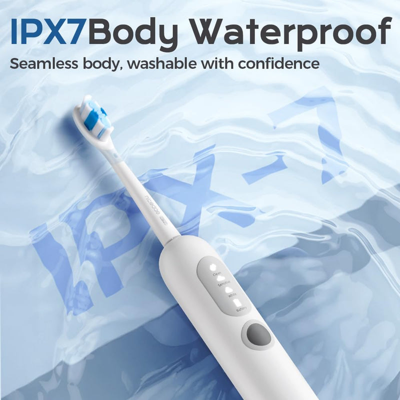 [Australia] - UltraSonic Pro Whitening Toothbrush – 37,200/Min Vibrations, 180-Day Battery, 2 Brush Heads & Travel-Friendly – Dentist-Recommended Deep Clean White 