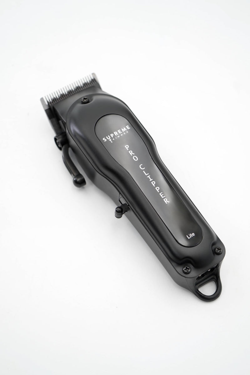 [Australia] - Supreme Trimmer Pro Clipper Lite | 210 Min Run Time Professional Hair Cutting Tool Set + Hair Comb, Scissors & Fade Blade | STC5000 Black Lite 