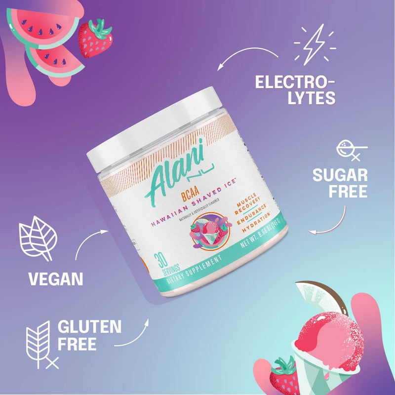 [Australia] - Alani Nu BCAA HAWAIIAN SHAVED ICE | Branch Chain Essential Amino Acids | 2:1:1 Formula | Supplement Powder | Muscle Recovery Vitamins for Post-Workout | 30 Servings 