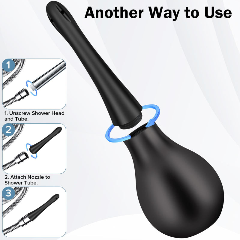 [Australia] - Enema Bulb Anti Backflow Anal Douche Kit with Lube for Men&Women 