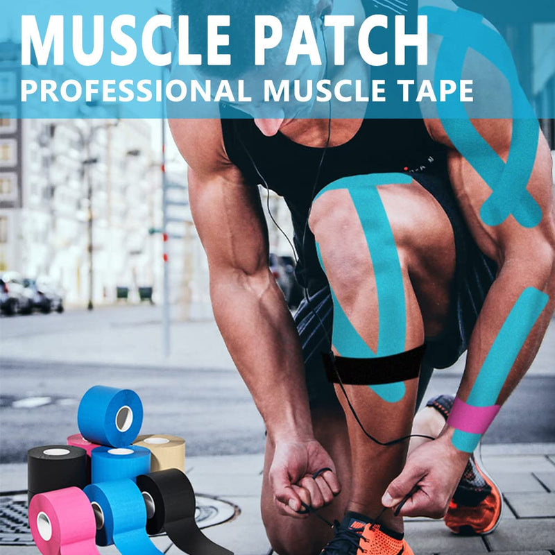 [Australia] - Kinesiology Tape 1/2 /5 Rolls Physio Relieve Muscle Soreness and Strain Shoulders Wrists Knees Ankles Elastic Waterproof Good Air Permeability Hypoallergenic 2 Inch x 16 Foot Purple by SOONGO 1 Count (Pack of 1) 