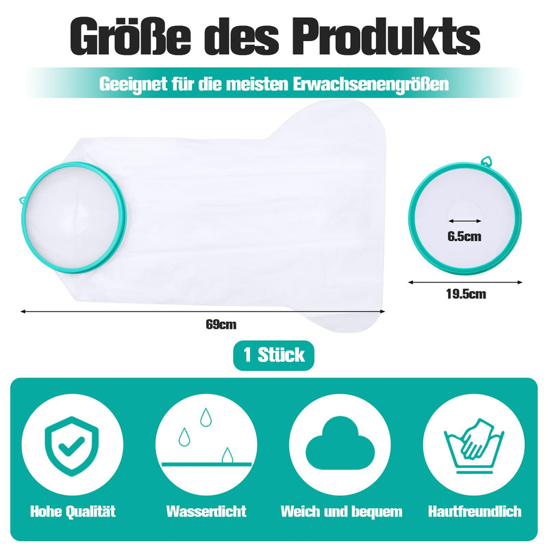 [Australia] - SPOKKI Shower Protection Leg, Shower Protection Foot Waterproof, Cast Protection Waterproof Adults, Reusable Bandage Protection for Ankle Burning Keep Wound Bandages Dry Rib 