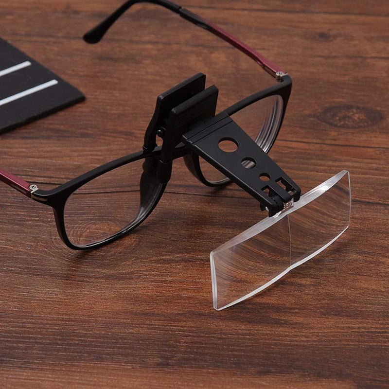 Clip-On Magnifiers For Glasses, Lenses Magnifying Spectacles, Reading Glasses Magnifiers Lenses Readers Unisex - 1.5x, 2.5x, 3.5x Magnification