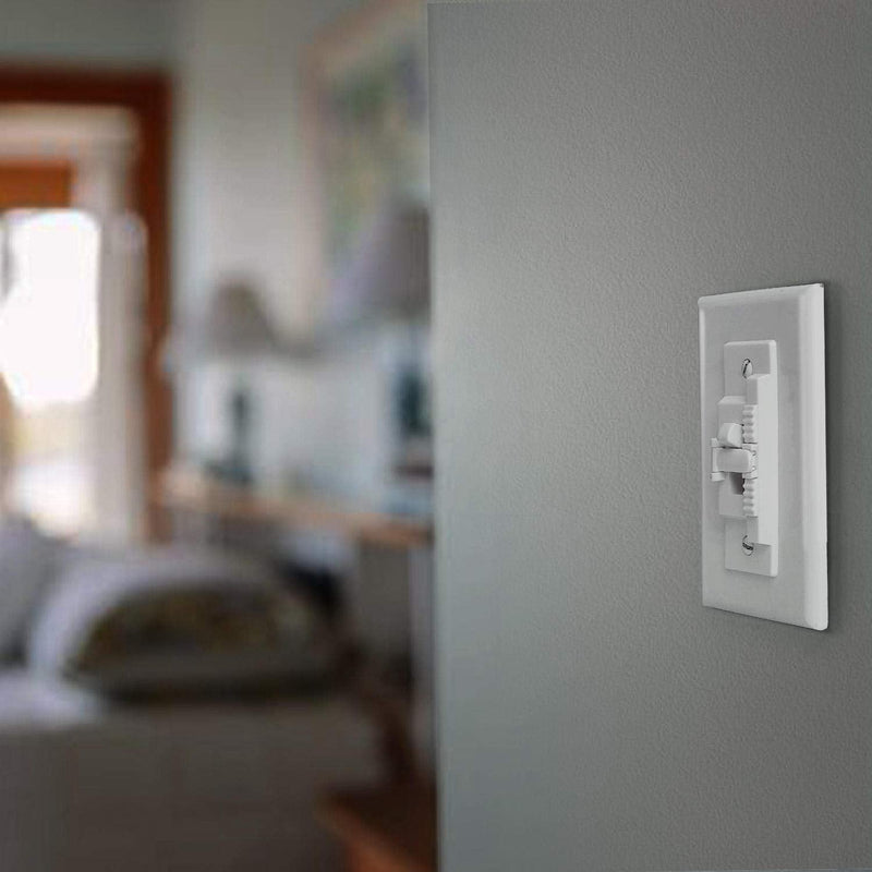 [Australia] - Light Switch Guard, ILIVABLE Child Proof Wall Switch Plate Protects Your Lights or Circuits from being Accidentally Turned On or Off by Children and Adults (White, 2 Pack) White 