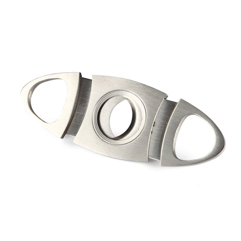[Australia] - Alaska Bear® Cigar Cutter Stainless Steel Guillotine Double Cut Blade in Black Gift Pouch 