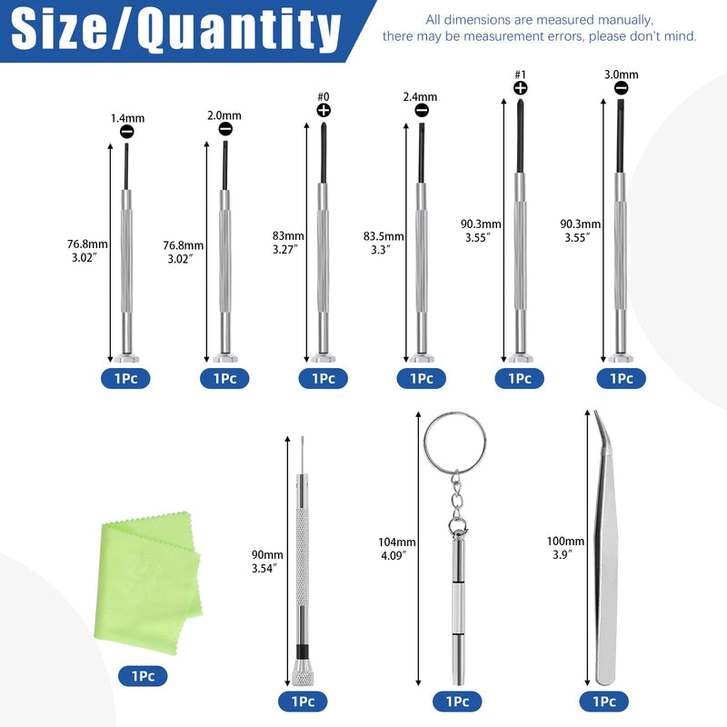 [Australia] - Glarks 1310 piece glasses repair set including 1000 glasses screws, 300 nose pads, 6 screwdrivers, tweezers, glasses cleaning cloth for glasses, glasses and sunglasses 