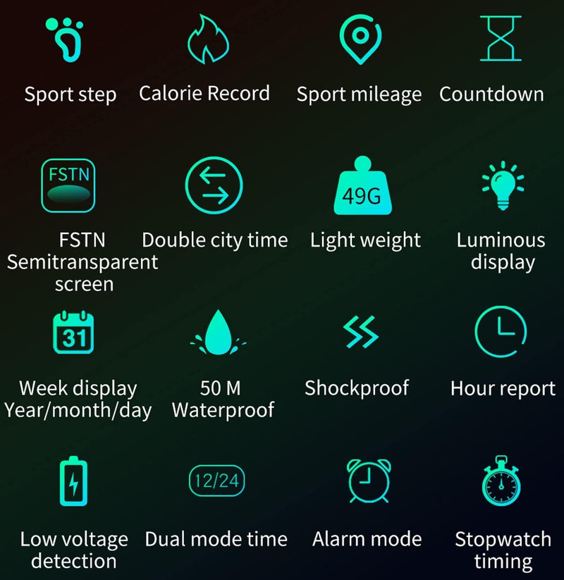 [Australia] - findtime Men's Digital Watch Waterproof Pedometer Watches Sport Watch Step Counter Calorie Military Watch with Stopwatch Alarm LED Backlight Countdown orange 